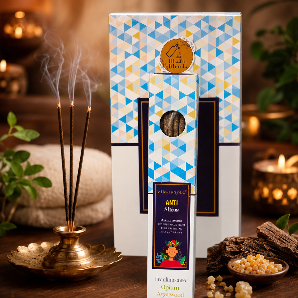 Vijayshree Anti Stress Incense Sticks – Frankincense, Opium & Agarwood (25g)