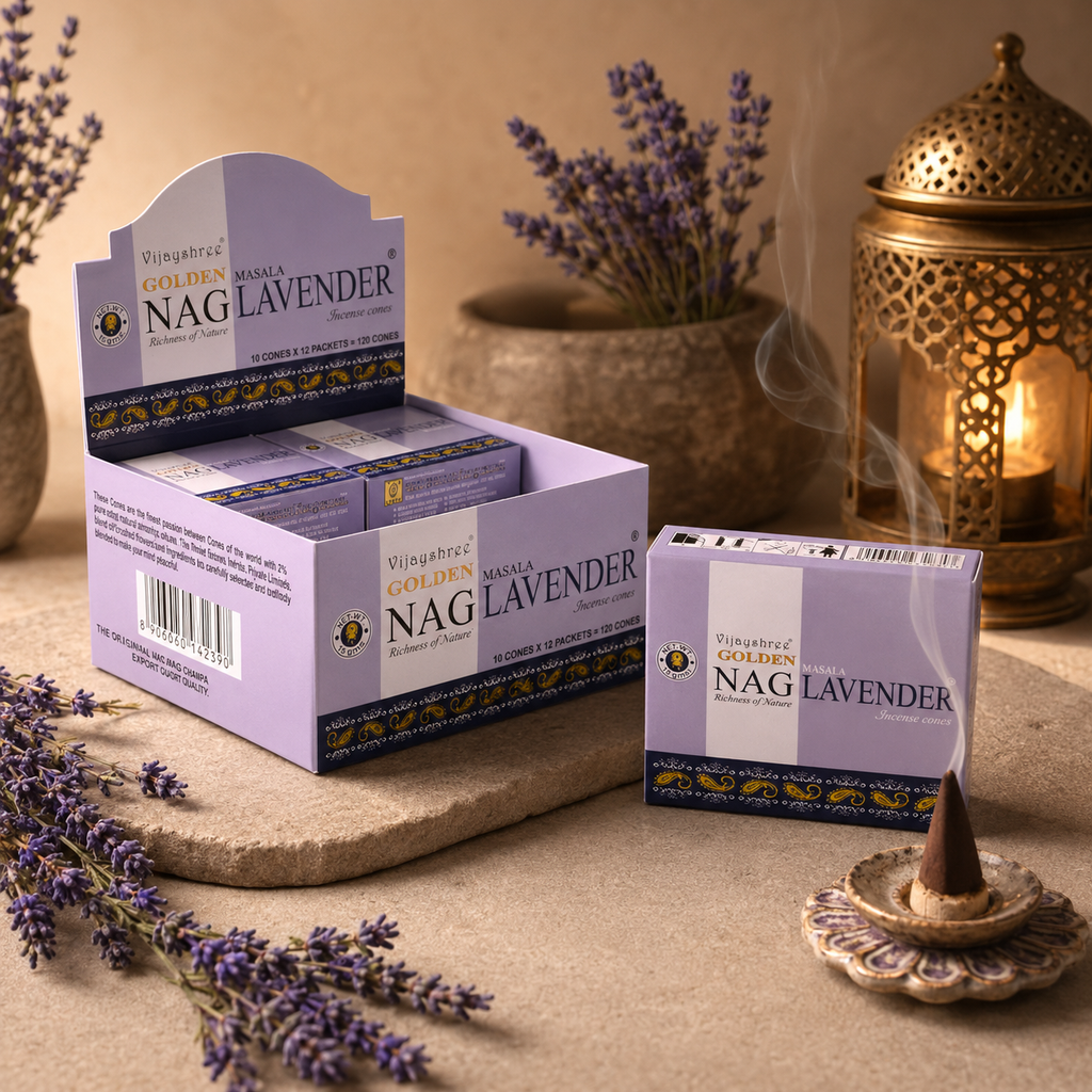 Golden Nag Lavender Incense Cones