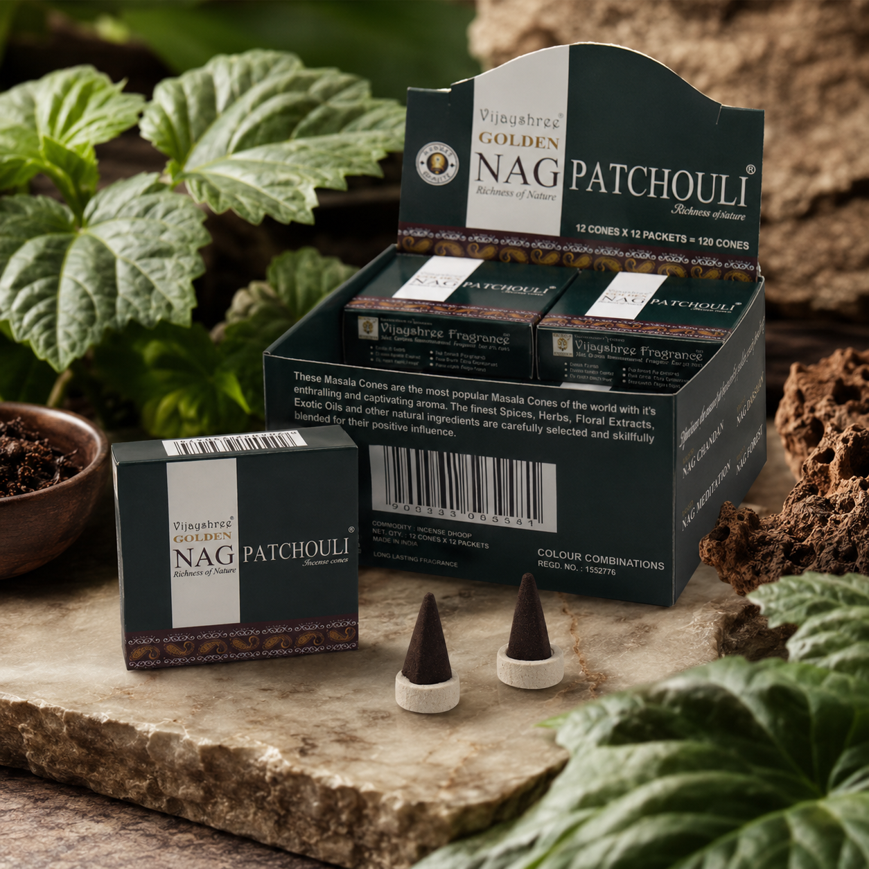 Golden Nag Patchouli Incense Cones