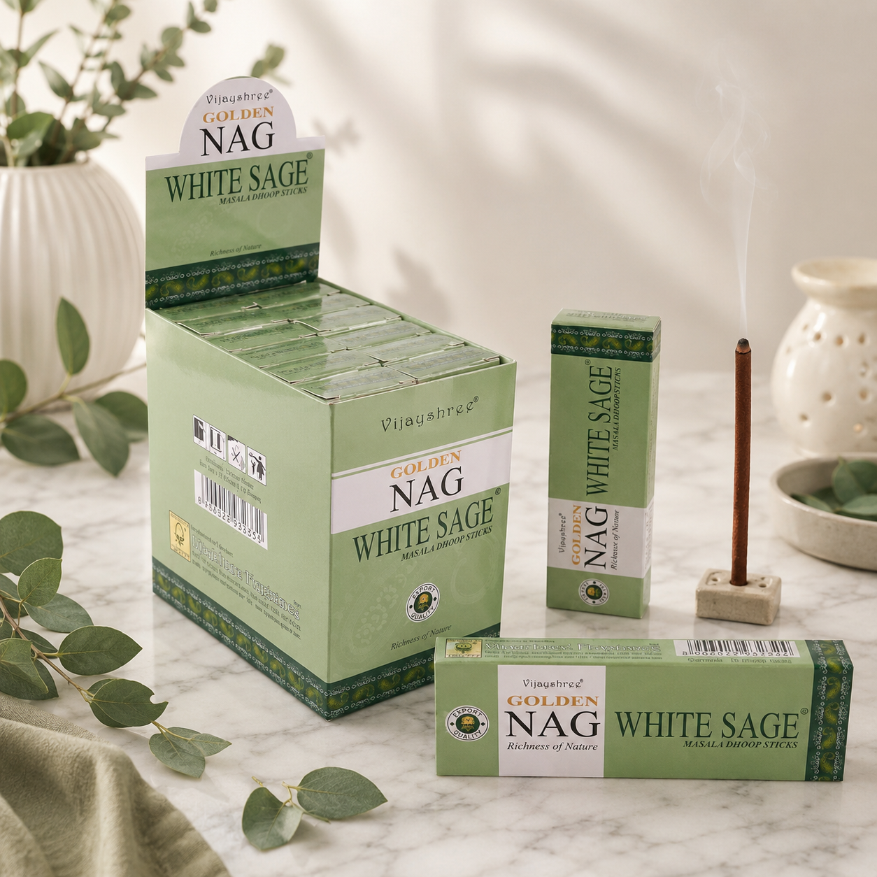 Golden Nag White Sage Dhoop Sticks