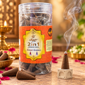 Jain’s Premium 2 in 1 Incense Dhoop Cones, Ameeri (Arabic) & Ecstasy (Floral)