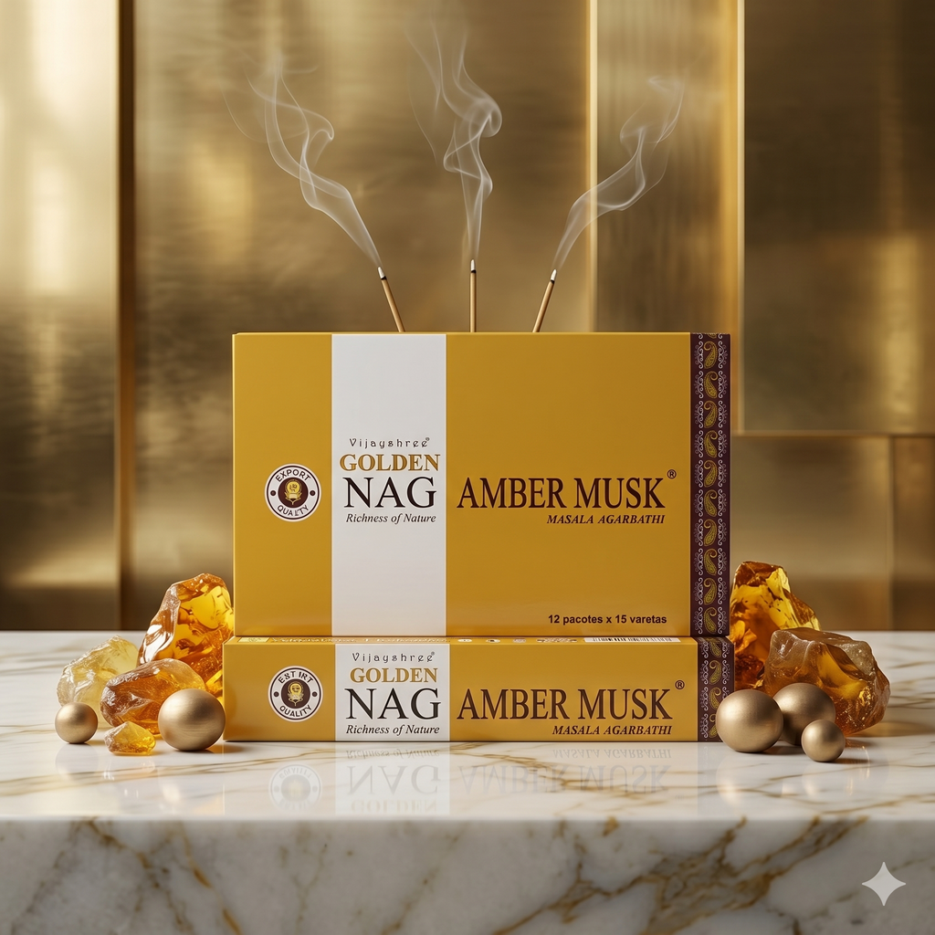 Golden Nag Amber Musk Incense Sticks