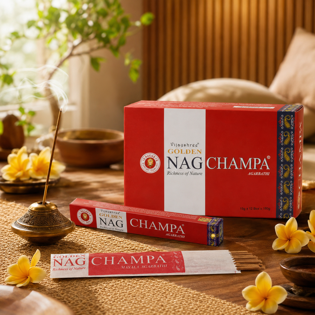 Golden Nag Champa Incense Sticks