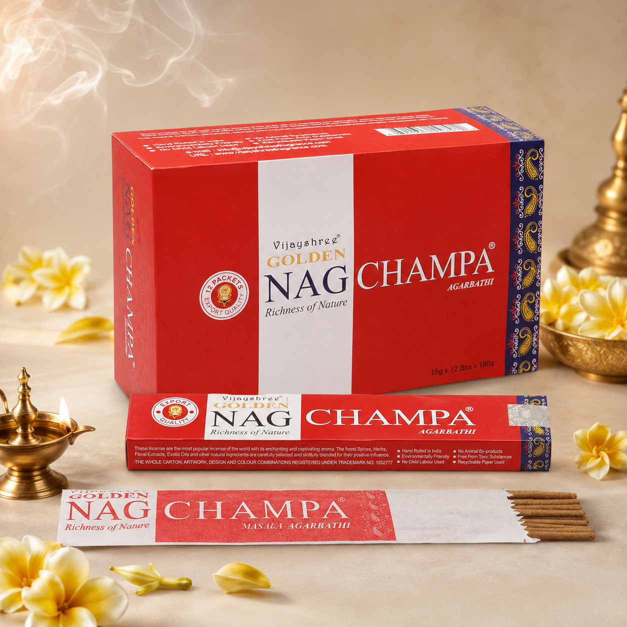 Golden Nag Champa Incense Sticks