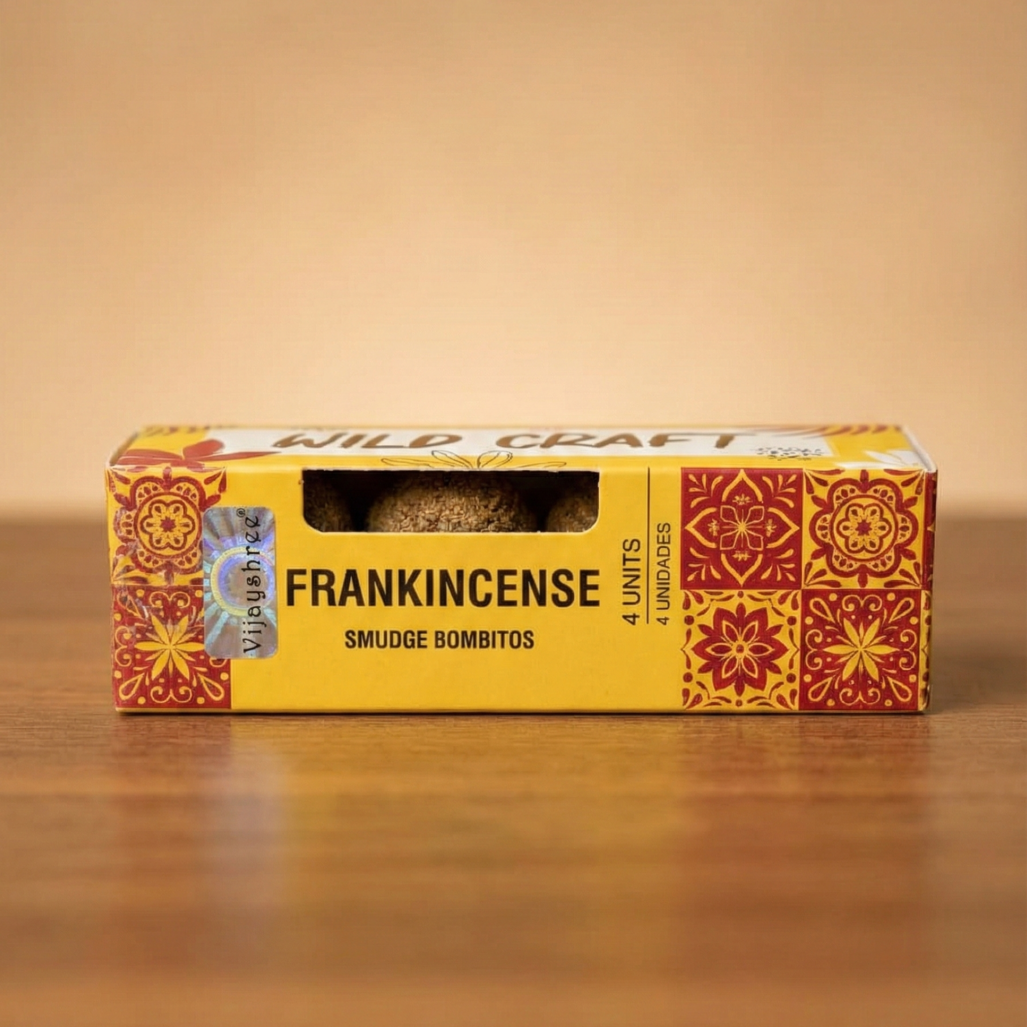 Vijayshree Frankincense Smudge Bombitos – Carbon Free Spiritual Spheres (Pack of 4)