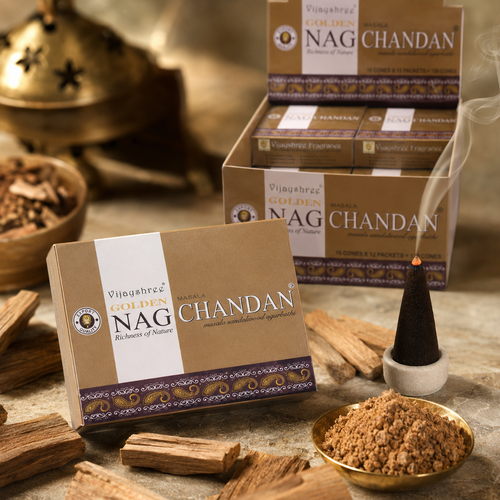 Golden Nag Chandan Incense Cones