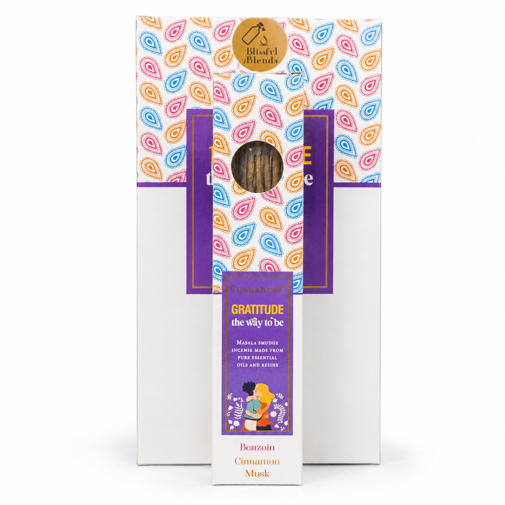 Vijayshree Gratitude Incense Sticks – Benzoin, Cinnamon & Musk (25g)