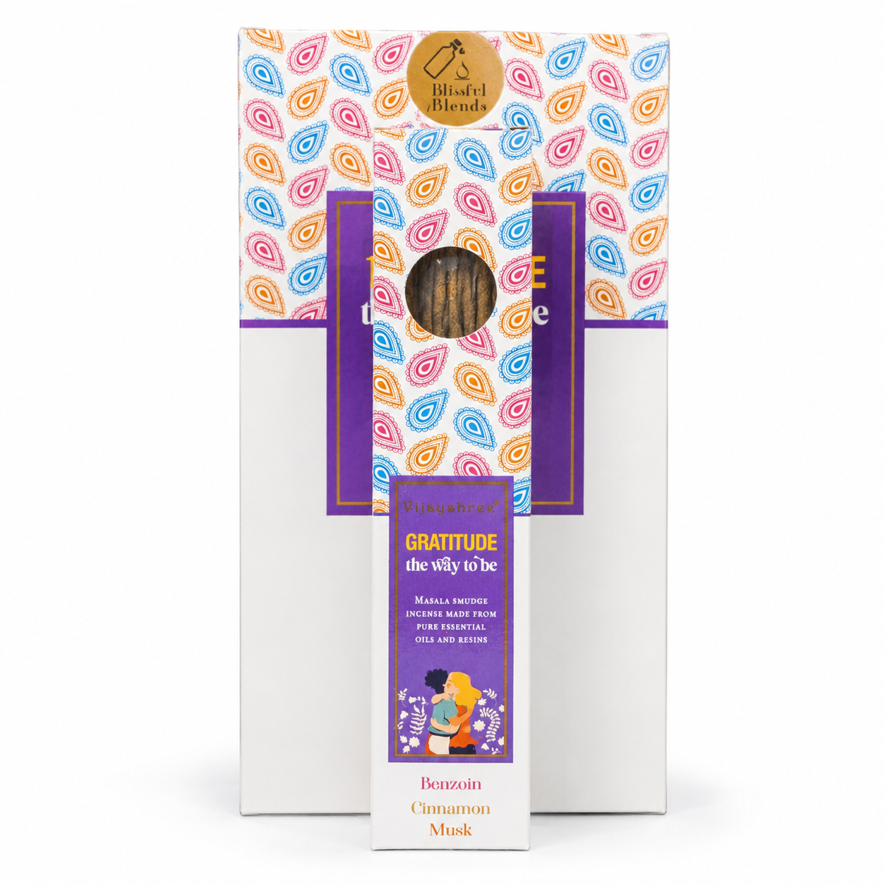 Vijayshree Gratitude Incense Sticks – Benzoin, Cinnamon & Musk (25g)