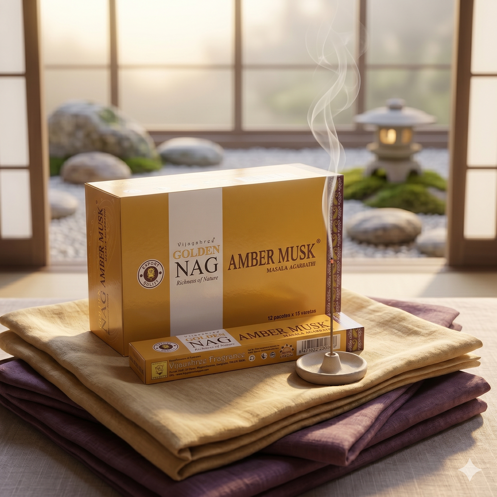 Golden Nag Amber Musk Incense Sticks