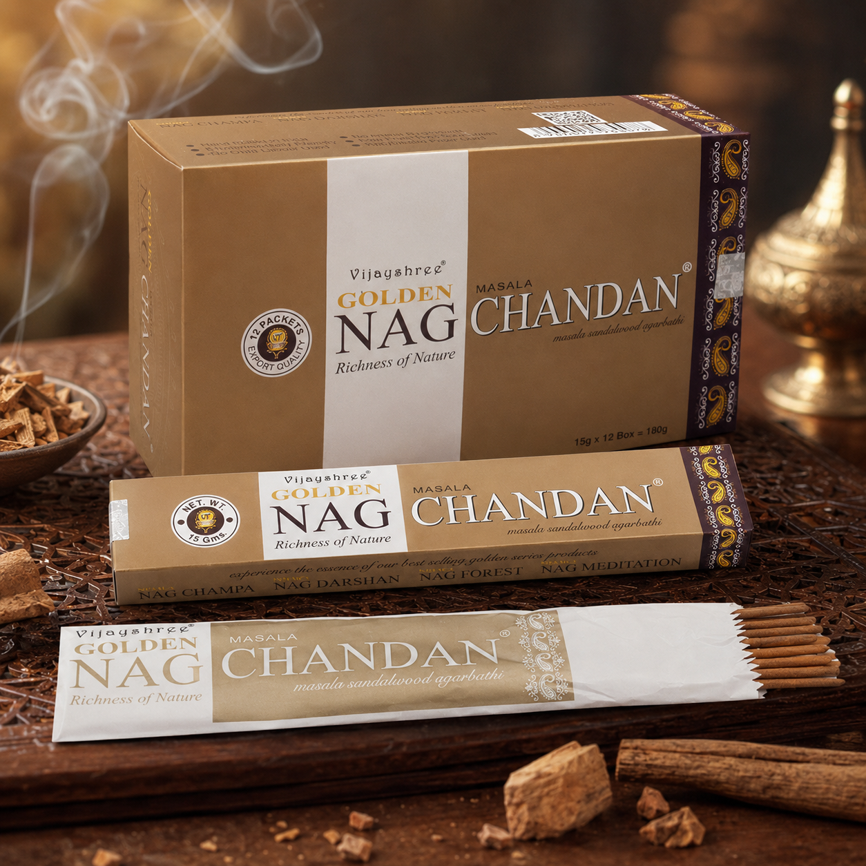 Golden Nag Chandan Incense Sticks