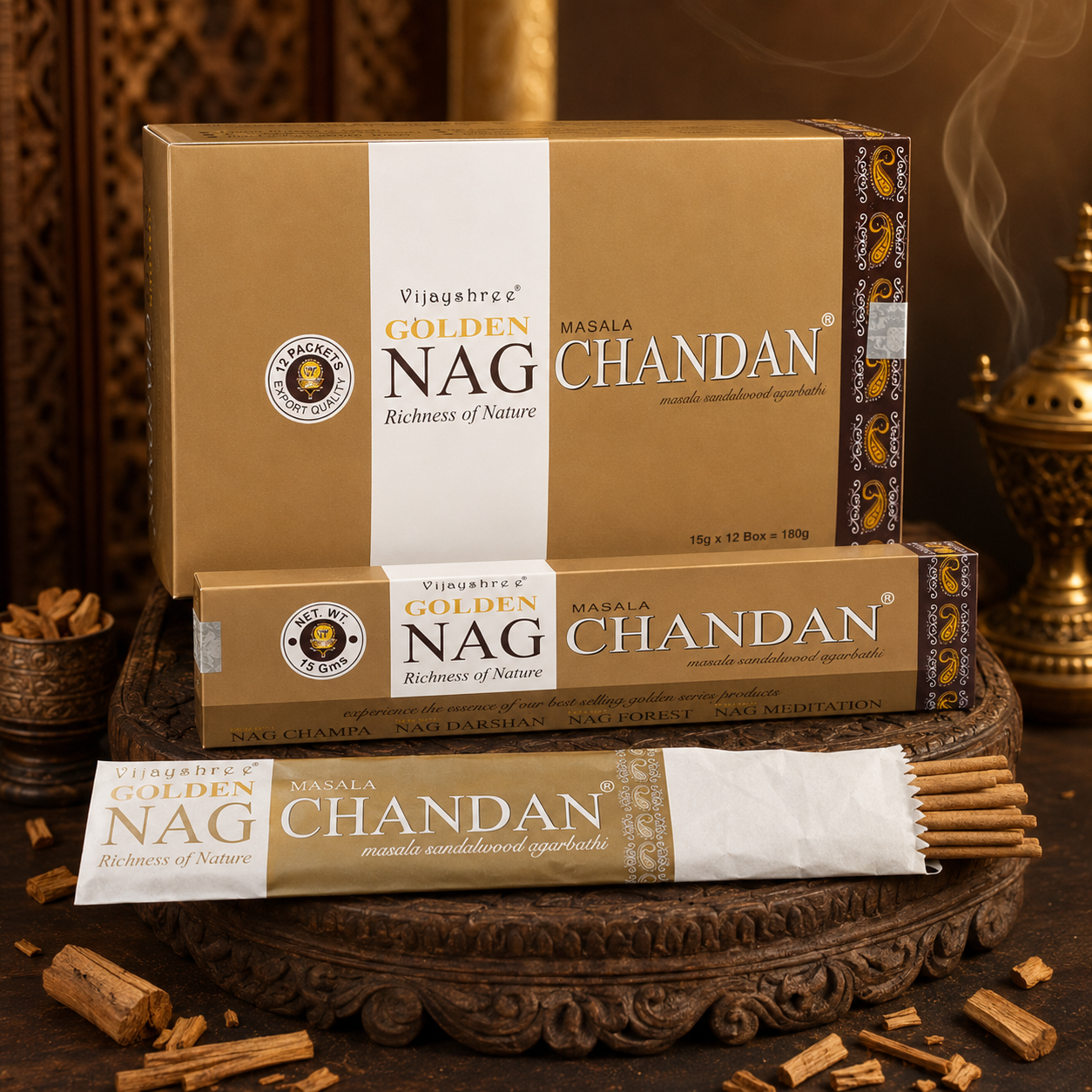 Golden Nag Chandan Incense Sticks