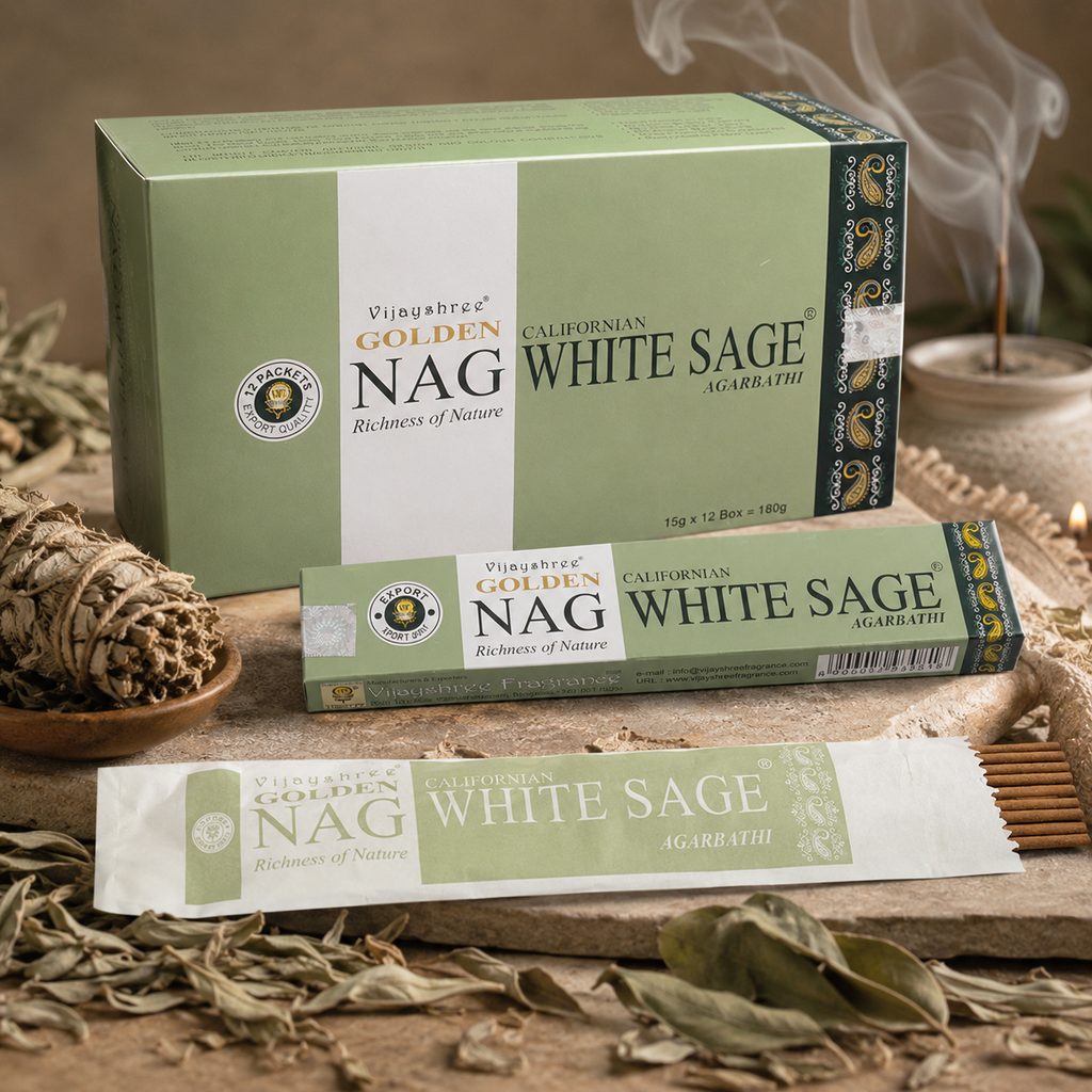 Golden Nag White Sage Incense Sticks