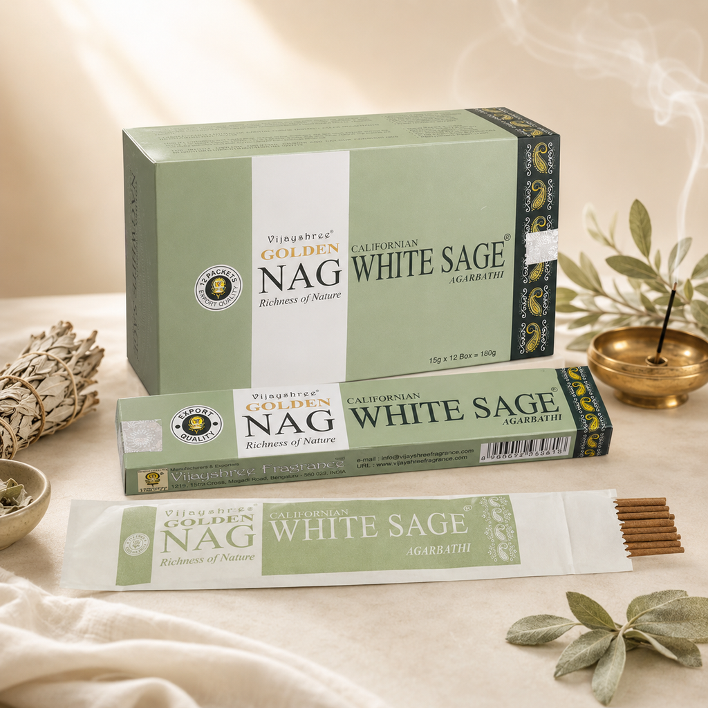 Golden Nag White Sage Incense Sticks