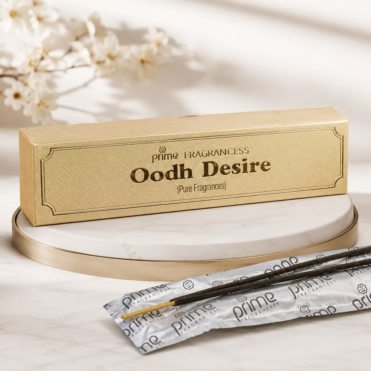 Prime Oodh Desire Incense Sticks – Rich Oudh Agarwood Fragrance (50g)