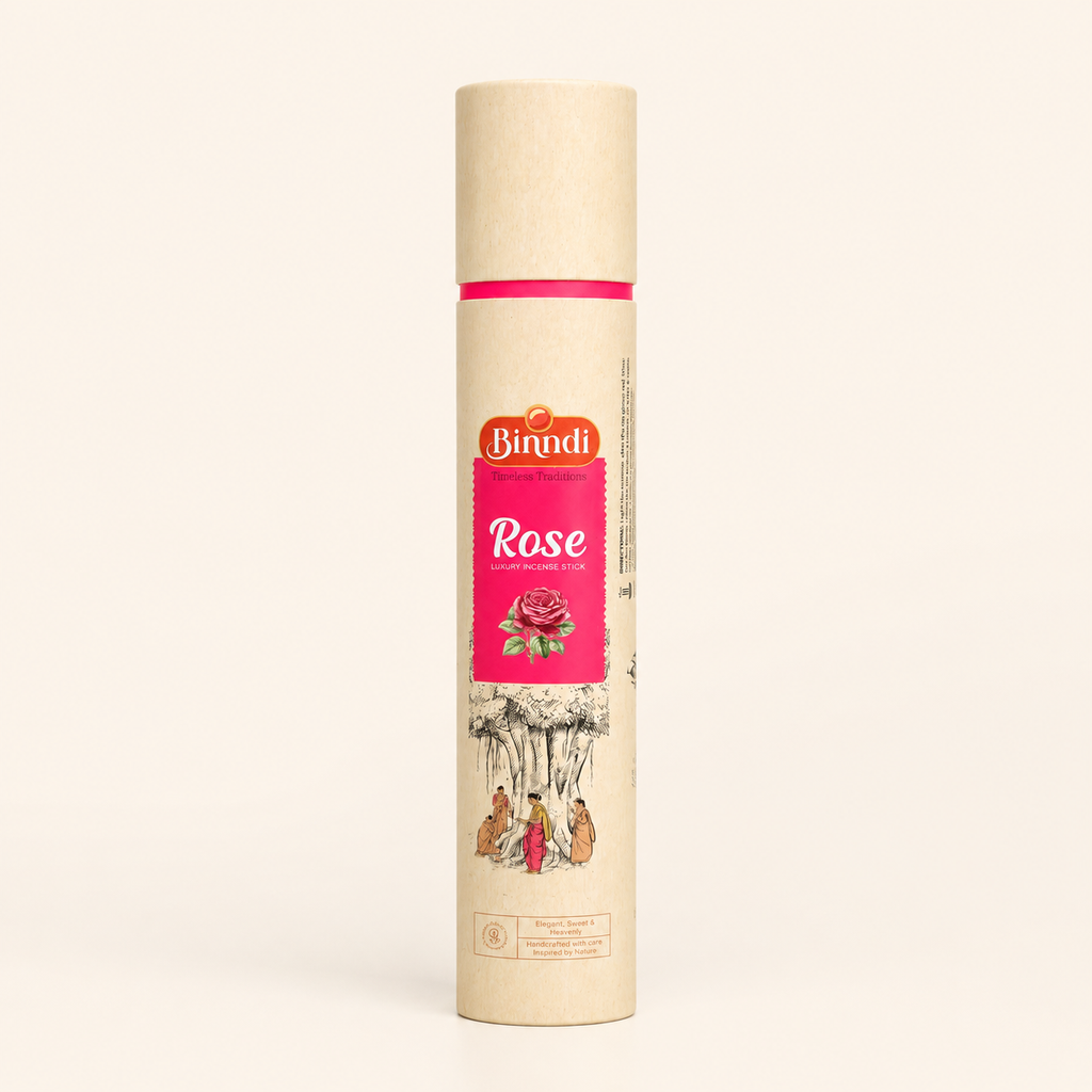 Binndi Rose Luxury Incense Sticks – Elegant Floral Fragrance (25 Sticks)