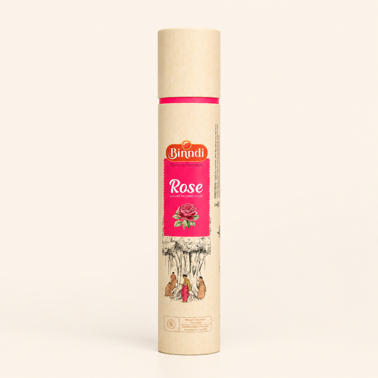 Binndi Rose Luxury Incense Sticks – Elegant Floral Fragrance (25 Sticks)