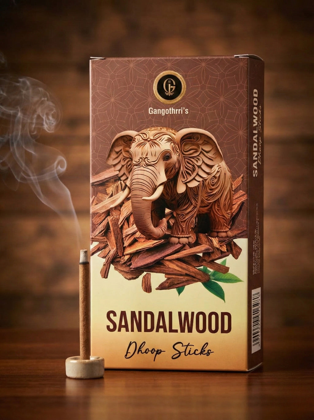The Woody Trio: Pure Bambooless Dhoop Stick Collection (Sandalwood, Kasthuri, Oudh)