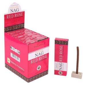 GOLDEN NAG RED ROSE DHOOP STICKS