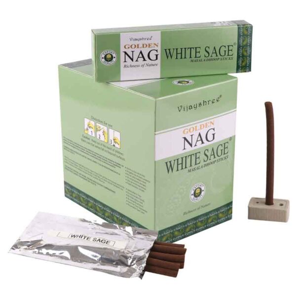 GOLDEN NAG WHITE SAGE DHOOP STICKS